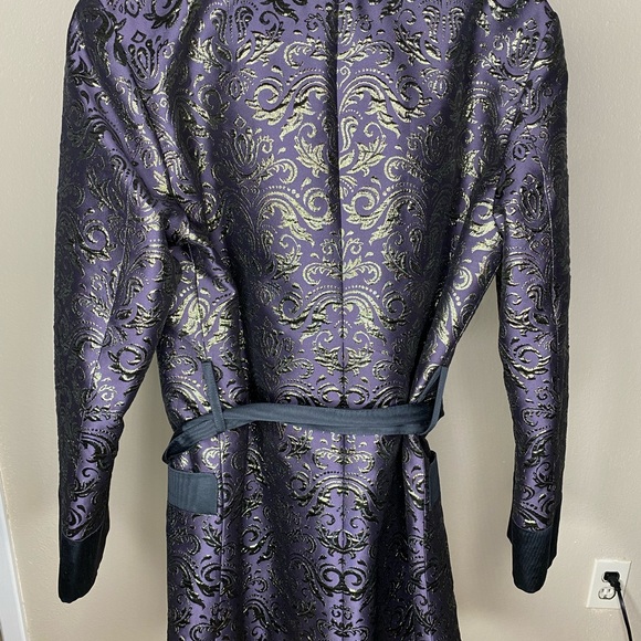 Dolce & Gabbana Black Gold Purple Baroque Silk Jacquard Jacket Blazer medium - Picture 5 of 8